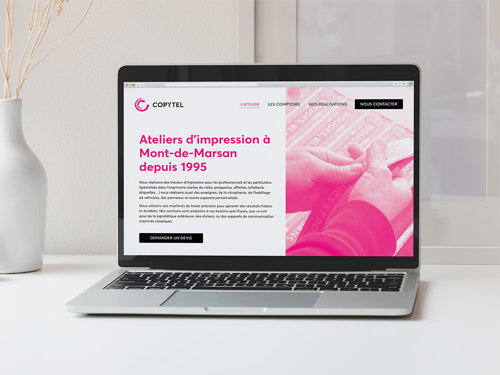 création d'un site vitrine pour Copytel 